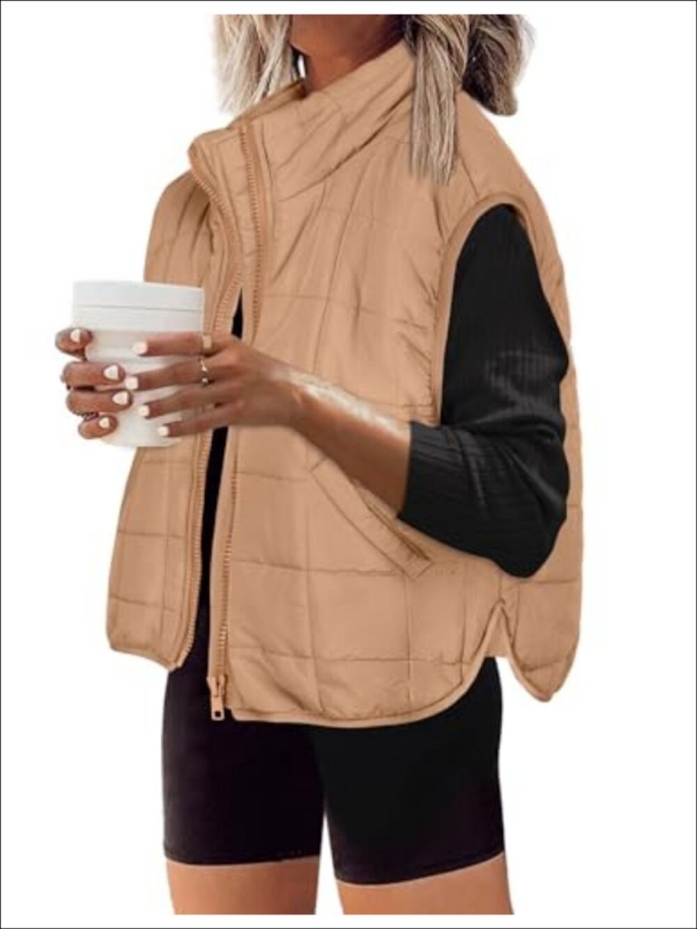 Zeagoo Women's Puffer Vest Zip Up Quilted Sleeveless Outerwear
